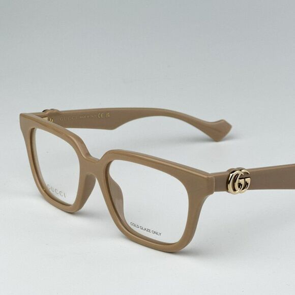 NEW Gucci GG1536O 007 Nude Women Square Eyeglasses GG 1536O - Picture 1 of 10